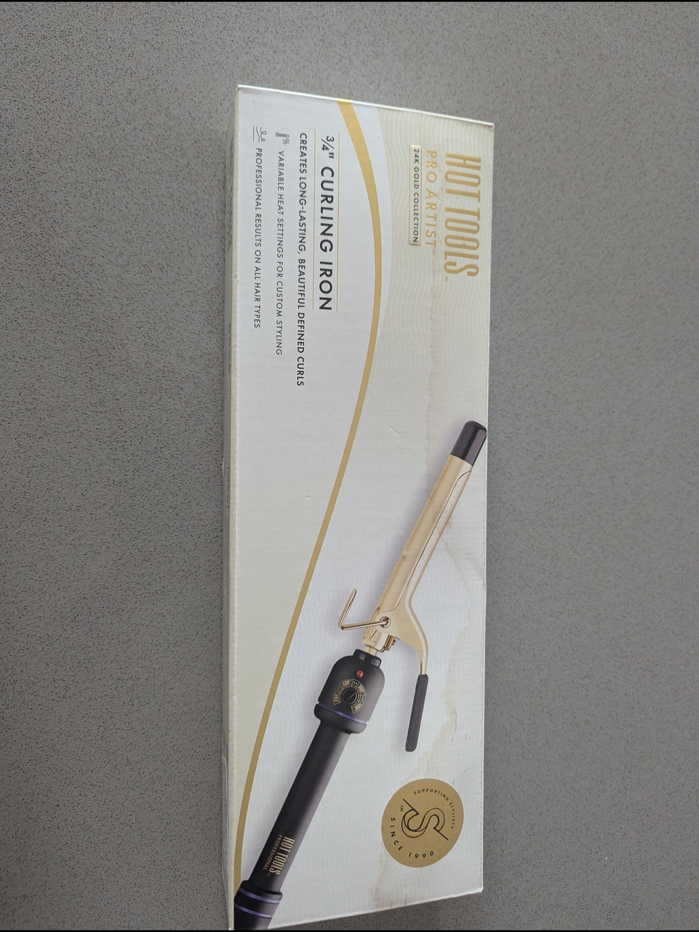 Hot Tools 3/4" Gold Curling Iron - Black & Gold